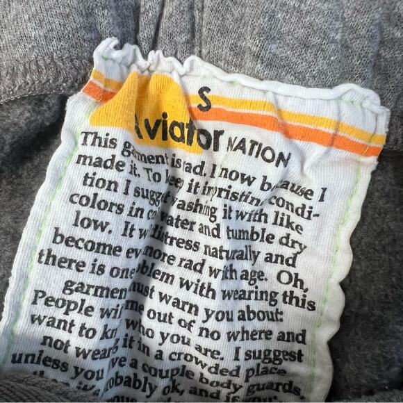 Aviator Nation Rainbow 5 Stripe Sweatpants Heather Gray Sz S - Picture 4 of 7